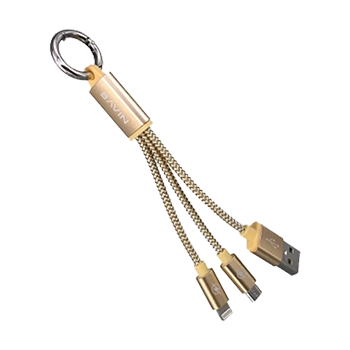 کابل شارژ سریع دو سر میکرو و لایتنینگ به USB باوین CB-069